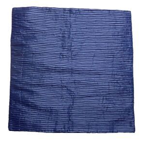 Royal Blue Rouched Textured Satin Euro Pillow Cover 26" x 26" New With Tags
